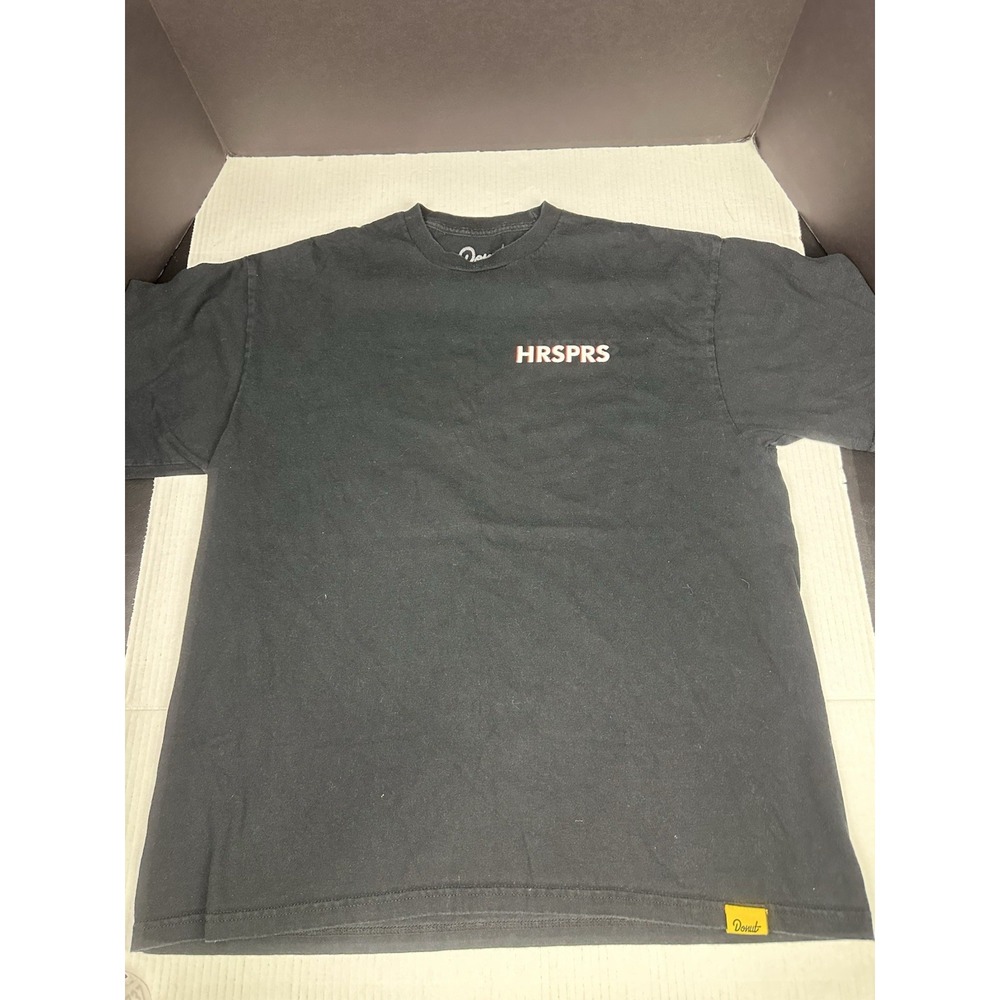 Donut HRSPRS black crewneck t-shirt bold red and white "HRSPRS" Size XL